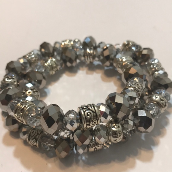 Artisan OOAK Genuine Swarovski Crystal Bracelet & Earrings OSFM - Picture 2 of 4